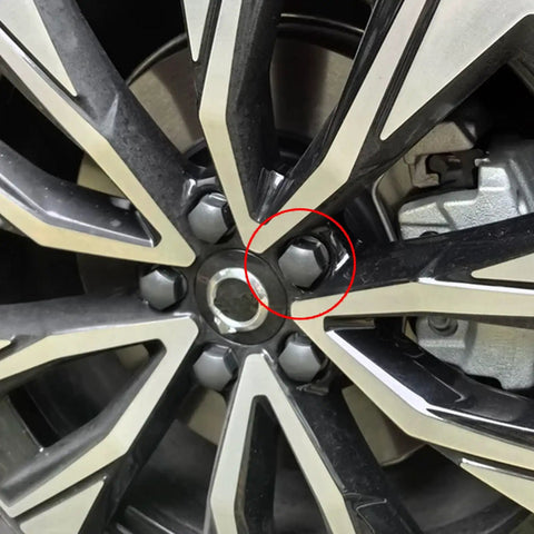 Volvo Lug Nut Covers And Wheel Center Caps Protective Tire Screw Caps Kit Dark Gray For XC40 XC60 XC70 XC90 S60 S80 S90 S40 V60 V50 V70 V90 Easy Install With 20 Pieces And Disassembly Tool OEM Quality shown on wheel.