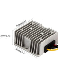 Side view of DC 12V To 19V 5A Boost Converter 95W Power Regulator For Golf Cart Club Car LED Lighting with size dimensions shown.