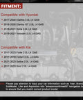 Hyundai Elantra Kona Kia Forte Soul Forte5 Seltos Engine Camshaft Position Sensor Set Of 2 For 2.0L L4 Engines 2017-2023 Replace PC1141 5S15066 Drop In Fit OEM fitment chart