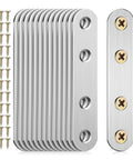 Heavy Duty Stainless Steel Flat Corner Joint Brackets Set For Woodworking And Furniture Making with screws