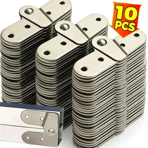 Built Tough Ladder Folding Hinge Heavy Duty Invisible Tabletop Bracket Smooth Swivel Metal Connector Kit with 10 pcs stacked