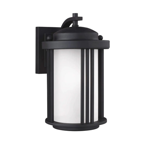 Crowell Small One Light Outdoor Wall Lantern In Black For Classic Curb Appeal And Easy Outdoor Lighting Solutions Durable Weather Resistant Fixture With Timeless Lantern Design Perfect For Porches Garages And Entryways