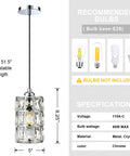 Adjustable 1-Light Indoor Kitchen Island Pendant Light With 6-Inch Drum Glass Shade Modern Farmhouse Vibe Ceiling Fixture