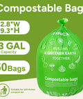 13 Gallon Compostable Trash Bags 50 Count Heavy Duty Tall Kitchen Bags For Food Scraps Certified BPI And ASTM D6400