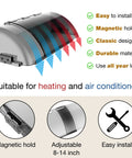 Magnetic Air Deflector For Duct Vents 10 To 14 Inch Adjustable Fits Floor Wall And Ceiling Registers 3 Pack Easy Install Display