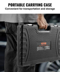 Tap and die set carrying case by VEVOR; black hard-shell tool case
