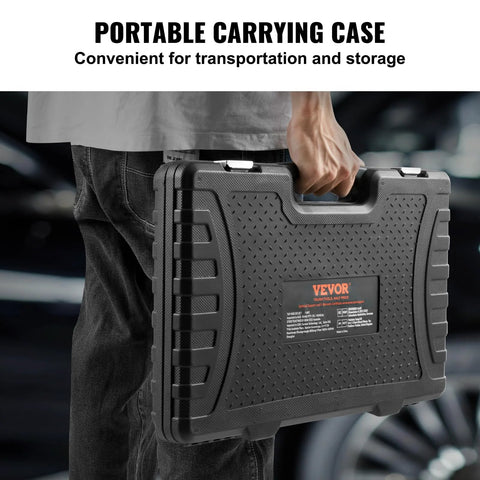 Tap and die set carrying case by VEVOR; black hard-shell tool case