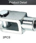 Air Cylinder Rod Clevis End Y Connector Kit, 2 Pieces, 78mm Length, M16x1.5 Female Thread, Iron Construction, Heavy Duty and Quick Install, Plug and Play Fit for Pneumatic Cylinders, Durable and Reliable, iron clevis end connector