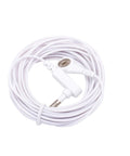 Coiled white grounding cord from Must Have Grounding Blue Wristband Set For Healthy Earthing With Two Straight Cords 16 Ft Full Length Includes Two Wristbands Simple At Home Grounding Solution No Mats Needed For Energy And Sleep