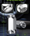 Chrome Closed End Lug Nuts Set 32 Pieces 9/16-18 Thread for Ram Trucks 1500 2500 3500 Replacement Wheel Nuts detail