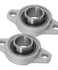 Set Of 2 Flanged Pillow Block Bearings 25mm Bore Self Aligning Zinc Alloy 2 Bolt Mounts For Go Kart Atv Tricycle Scooter Golf Cart
