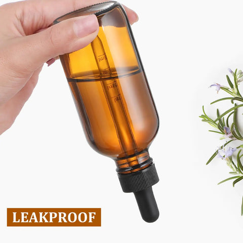4 Oz Dark Amber Glass Dropper Bottles 120 Ml Calibrated Eye Droppers Leakproof Tincture Vials And Essential Oil Containers Slick Silicone Tips For Zero Mess Flow Built For Your Daily Wellness And Beauty Projects