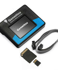 Offline CNC Controller With Two Point Four Inch LCD Touchscreen for PROVerXL 4030, cables, and SD card on white background.