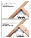 Right Angle Corner Clamp Heavy Duty Stainless Steel 90 Degree Woodworking Clamp With Press Type Handle Quick Release Design For Carpentry