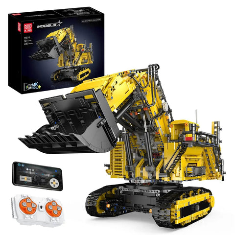 App-Controlled RC Excavator Building Set For Adults, 4767-Piece Dope Construction Truck Model with Bluetooth remote control