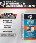 Product image of Professional Grade Fast Setting Hydraulic Cement 5 lb container for sealing basement leaks and anchoring fence posts.