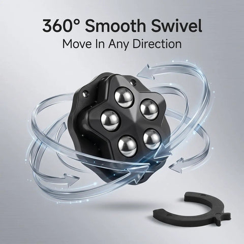 Heavy Duty Peel And Stick Furniture Casters With 360 Swivel Rollers, featuring black wheels for easy multi-directional movement.