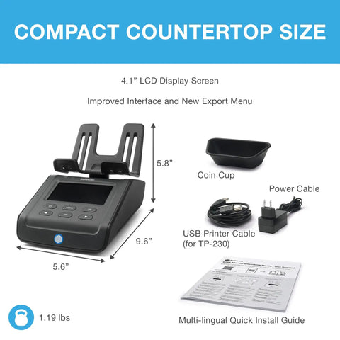 Money Counting Scale For Cash Registers Multi Currency Counts Coins And Bills In One Minute With Non Cash Items