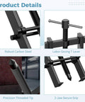 Heavy Duty 4 Pc Bearing Puller Set Carbon Steel Heat Treated 2 Jaw Design For 2 To 6 Inches Fits Moto And Cars Great For Shops Removing Pulleys Smoothly Handles Tight Spots Lets You Finish Fast No Sweat Fix Engines Or Maintenance Tasks All Day. 2-jaw carbon steel puller with threaded tip and T-handle
