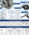 Heavy Duty Cnc Milling 4Th And 5Th Axis Rotary Table Featuring 100Mm Three Jaw Chuck showing detailed dimensions and features.