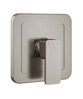 Tru-Temp Mixing Valve With Pressure Balance Rough-In Trim Kit, Square 1/2 In NPT, Brushed Nickel Finish, front view