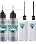 Pinewood Derby Graphite Powder Set with Cleaning Brush 2 Bottles Lubricant Powder for Derby Wheels and Axles Reduces Friction Speed Boost