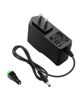 12V 1A Power Supply AC to DC Adapter 100-240V Input 12W plug with US prongs and DC barrel connector