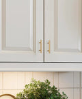 Champagne Bronze Cabinet Handles With 3 Inch Hole Spacing Stainless Steel Drawer Pulls for white kitchen cabinets.