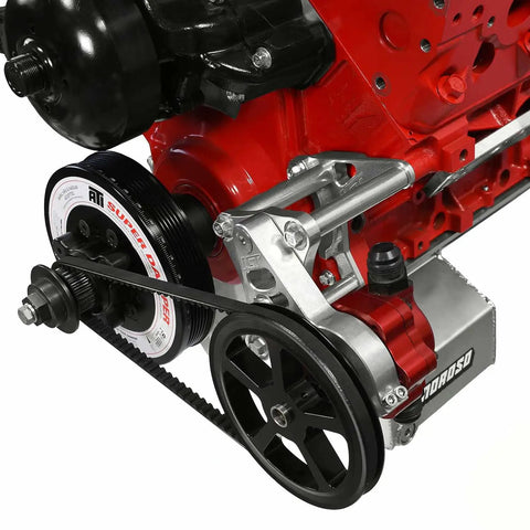 GM LS Truck Iron Block Interior Third Hole Bracket Low Mount Accessory Mount For Alternator And Fuel Pump Replaces Missing Casting Boss Fits Silverado LM7 LQ4 L59 LQ9 LMG L96 LC8 Engines on red engine with belt drive