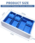 Dispenser Drawer Assembly For Front Load Washer Replaces WH42X34717 White Durable ABS Plastic With Smooth Sliding Fit Compatible With Matching Replacement Parts WH42X34191 And Related Models, 10.9 x 10.55 x 6.61 x 2.04 in