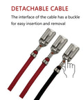 Detachable wires for Five Pack 12V Round Waterproof Rocker Switches With Blue LED On Off SPST 3 Pin 20cm