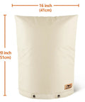 Insulated Backflow Cover For Outdoor Irrigation Valves No Fuss All Season Weatherproof Sprinkler Cover Pouch Keeps Your Backflow Preventer Protected In Winter Or Sun 16 Inch Wide By 20 Inch High Sand, showing sand color, 16x20 inches.