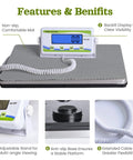 Beefy 440 Lb Capacity Extra Wide Medical Scale With Bariatric Use featuring anti-slip mat and digital display