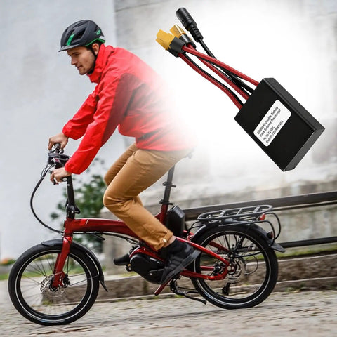 Dual Battery Parallel Module For E Bikes With 20V To 72V Input And Output, 40A Max, XT60H M Plug, Aluminum Alloy Housing with commuter
