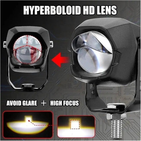 Brilliant Super Bright Led Headlight For Can-Am Outlander Adventure Atv And Ebike With High Low Beam Spotlights Delivers Killer Fog Light Auxiliary Lamp For Night Riding Safety And Clear Visibility In Heavy Rain hyperboloid lens, glare-free