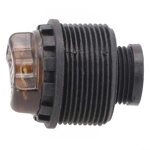 Side view of black durable aluminum front fork shock knob adjuster for suspension damping preload tuning, compatible with 25.4mm, 27.4mm, and 30mm diameters.