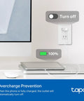 Two Independent In-Wall Smart Plug With Matter Support, Energy Monitoring, 15 Amp 1800 Watt Max, showing overcharge prevention