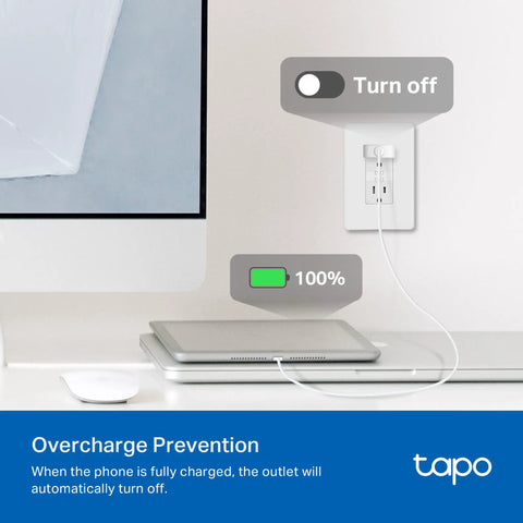 Two Independent In-Wall Smart Plug With Matter Support, Energy Monitoring, 15 Amp 1800 Watt Max, showing overcharge prevention