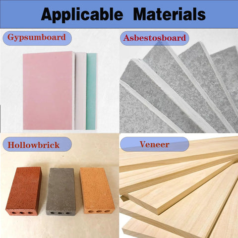 Materials compatible with 380 Pieces Self Drilling Drywall Anchors And Screws Set In Zinc Plated Steel for versatile wall fastening.