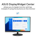 Dope 21.5 Inch Full HD IPS Monitor With 75Hz Refresh Rate, FreeSync Adaptive-Sync, showing display settings on screen.