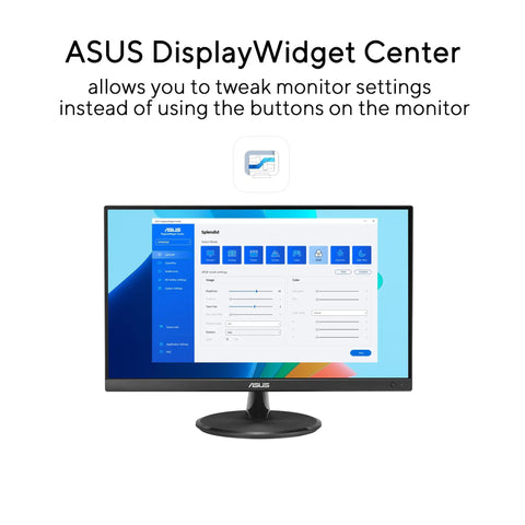 Dope 21.5 Inch Full HD IPS Monitor With 75Hz Refresh Rate, FreeSync Adaptive-Sync, showing display settings on screen.