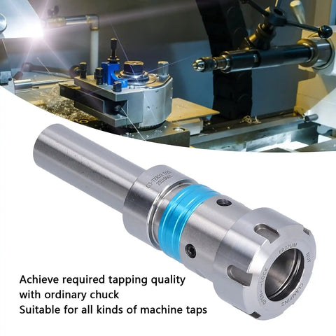 Floating Tap Tool Holders With ER32 Telescoping Collet Chuck Taper M2 To M30 for CNC, shown in workshop setting