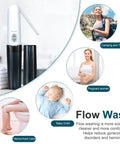 Portable USB Charged Bidet Mini Personal Cleaner For Soothing Perineal Care After Childbirth Travel Friendly Foldable 180 Degree Swivel Waterproof Eco Friendly Hygiene On The Go with images of uses for camping, pregnancy, baby care, and hemorrhoids.