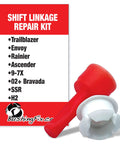 TB1Kit Automatic Transmission Shift Cable Bushing Repair Kit For Chevy, Jeep, Ford And More shown with red and white bushings