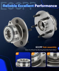 Front Wheel Hub And Bearing Assembly For Dodge Ram 1500 2000 2001 4x4 4WD No ABS Driver Or Passenger Side Replacement OE 515038