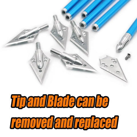 6.3 Inch Mini Crossbow Bolts With Bright Colors And Replaceable Tips, featuring sharp stainless blades and aluminum shafts