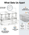 Three Pack Stackable Storage Drawers For Under Sink, Bathroom And Kitchen Organization, Easy Assembly Plastic Bins comparison