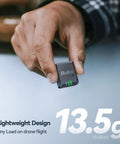 Hand holding Lightweight FPV Drone GPS Tracker With Beeper And Buzzer RID Module FAA Compliant Remote ID, 13.5g