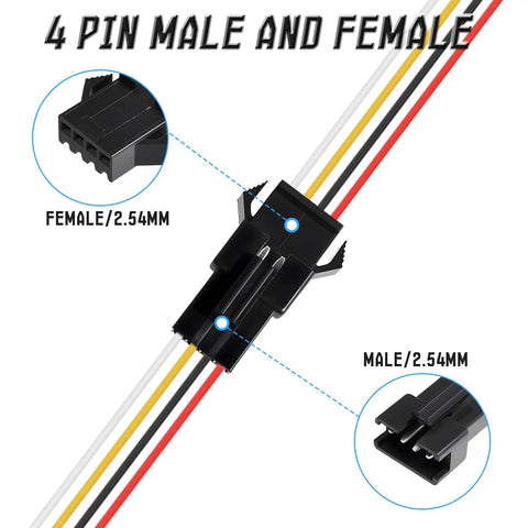 Five Pack 40 Cm Multicolor Dupont Jumper Wires Set For Arduino Raspberry Pi And Breadboard Projects 2.54 mm Pitch Male And Female 4 Pin