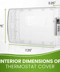Lockable Thermostat Cover With Combination Lock Clear Polycarbonate Wall Mount Lock Box Fits 4.5 x 7 x 2.5 Easy Install dimensions